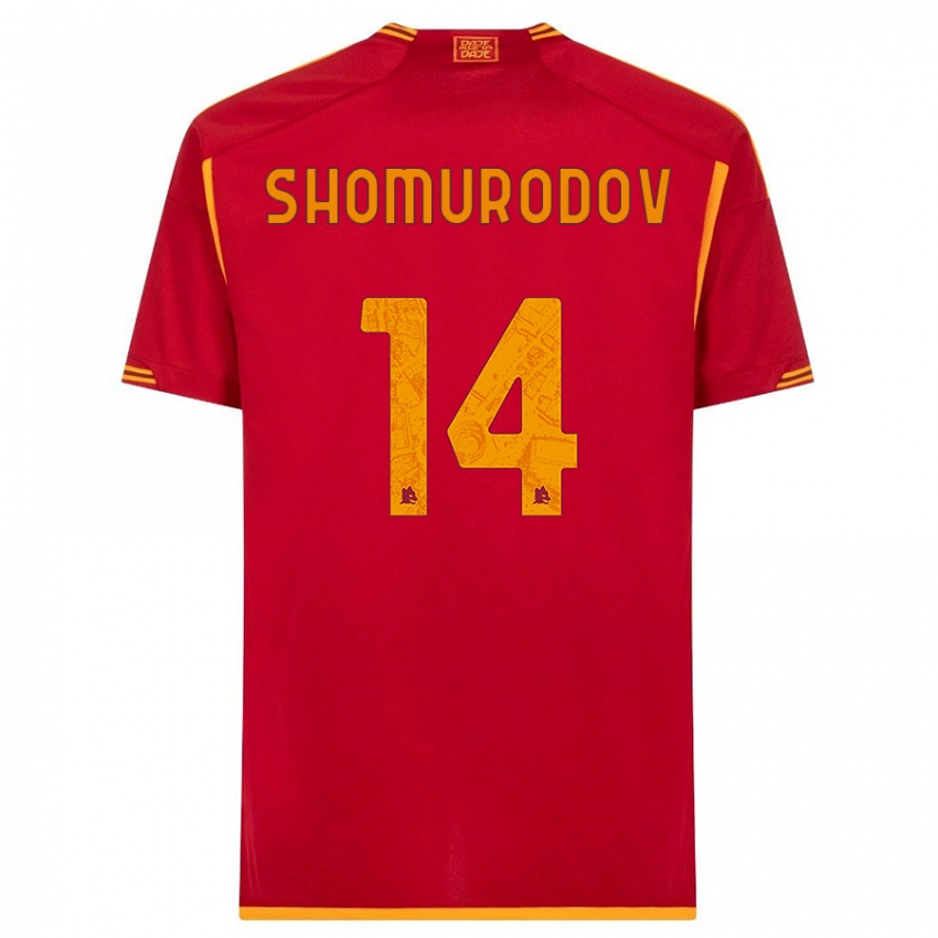 Enfant Maillot Eldor Shomurodov #14 Rouge Tenues Domicile 2023/24 T-Shirt Suisse