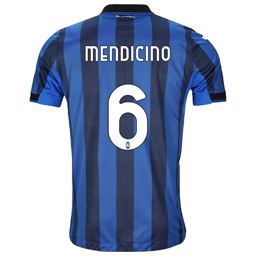 Enfant Maillot Leonardo Mendicino #6 Noir Bleu Tenues Domicile 2023/24 T-Shirt Suisse