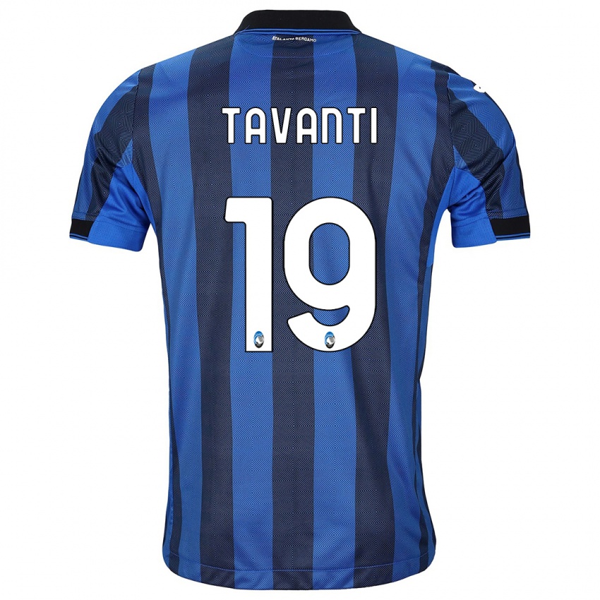 Enfant Maillot Mattia Tavanti #19 Noir Bleu Tenues Domicile 2023/24 T-Shirt Suisse