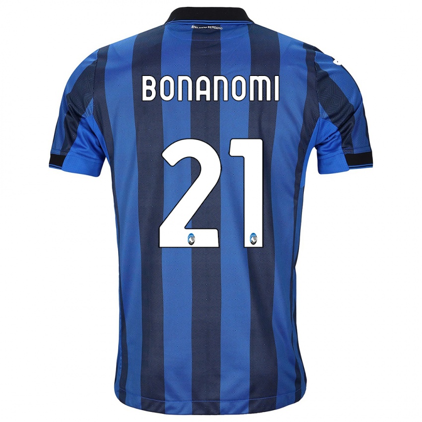 Enfant Maillot Andrea Bonanomi #21 Noir Bleu Tenues Domicile 2023/24 T-Shirt Suisse