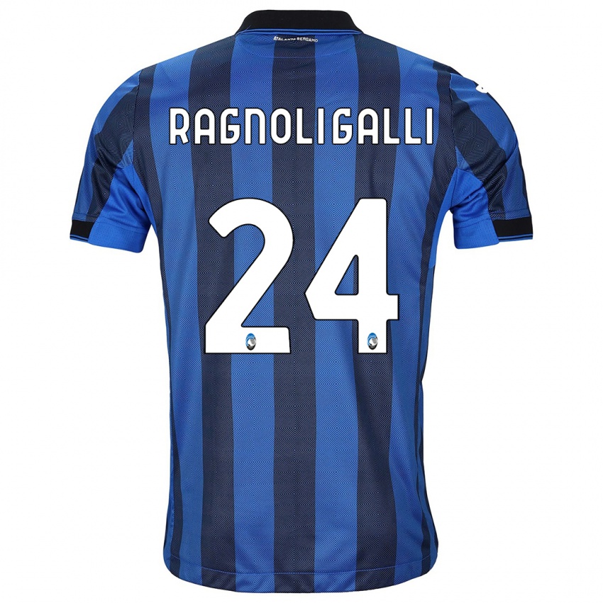 Enfant Maillot Federico Ragnoli Galli #24 Noir Bleu Tenues Domicile 2023/24 T-Shirt Suisse