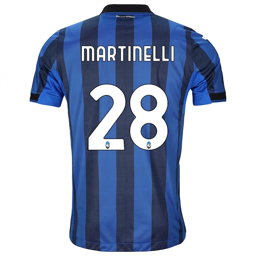 Enfant Maillot Gabriel Martinelli #28 Noir Bleu Tenues Domicile 2023/24 T-Shirt Suisse