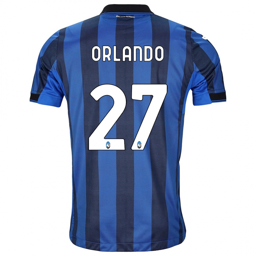 Enfant Maillot Daniele Orlando #27 Noir Bleu Tenues Domicile 2023/24 T-Shirt Suisse