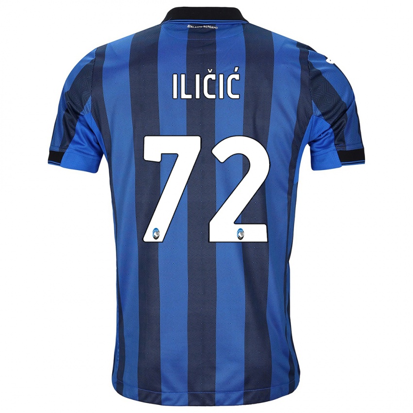 Enfant Maillot Josip Ilicic #72 Noir Bleu Tenues Domicile 2023/24 T-Shirt Suisse