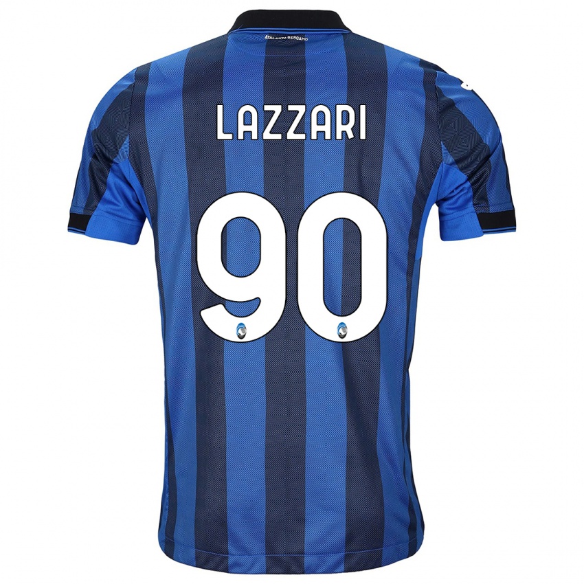 Enfant Maillot Ilaria Lazzari #90 Noir Bleu Tenues Domicile 2023/24 T-Shirt Suisse