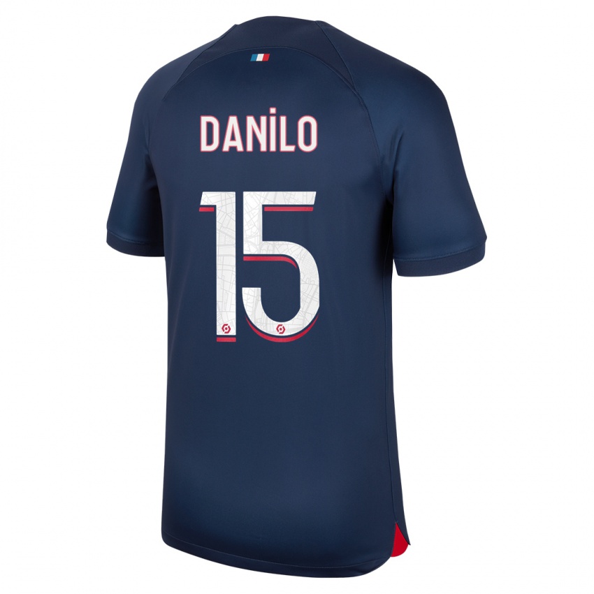 Enfant Maillot Danilo Pereira #15 Bleu Rouge Tenues Domicile 2023/24 T-Shirt Suisse