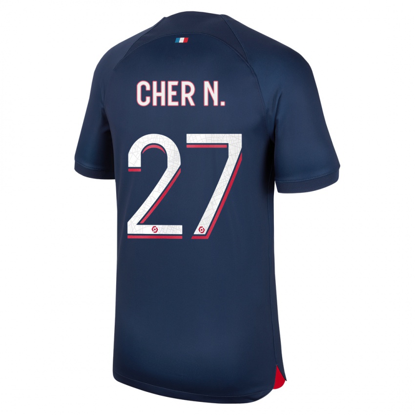 Kinder Cher Ndour #27 Blau Rot Heimtrikot Trikot 2023/24 T-Shirt Schweiz