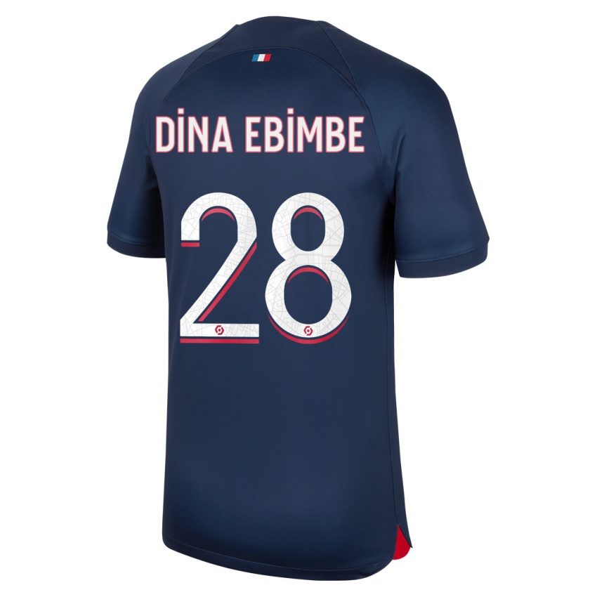 Kinder Eric Junior Dina Ebimbe #28 Blau Rot Heimtrikot Trikot 2023/24 T-Shirt Schweiz