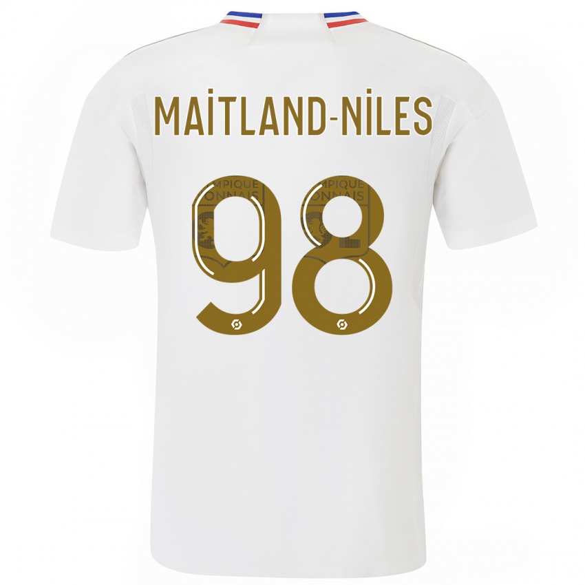 Enfant Maillot Ainsley Maitland-Niles #98 Blanc Tenues Domicile 2023/24 T-Shirt Suisse