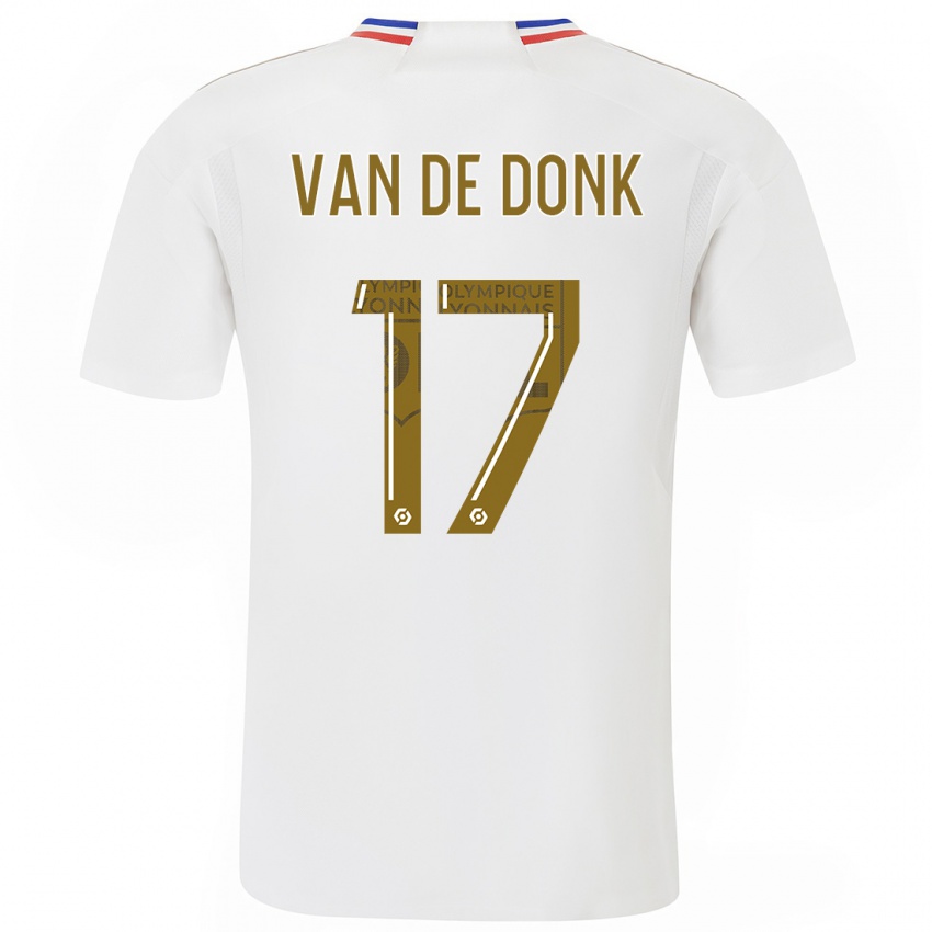 Enfant Maillot Danielle Van De Donk #17 Blanc Tenues Domicile 2023/24 T-Shirt Suisse