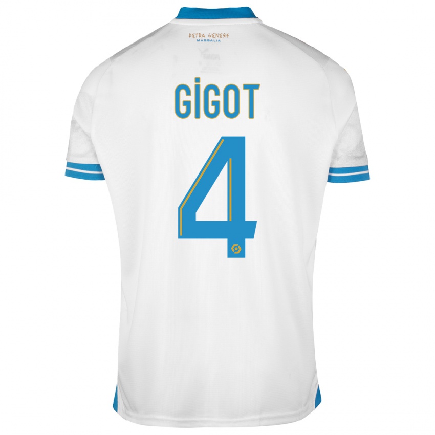 Enfant Maillot Samuel Gigot #4 Blanc Tenues Domicile 2023/24 T-Shirt Suisse
