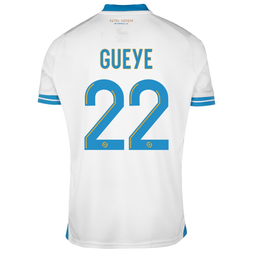 Kinder Pape Gueye #22 Weiß Heimtrikot Trikot 2023/24 T-Shirt Schweiz
