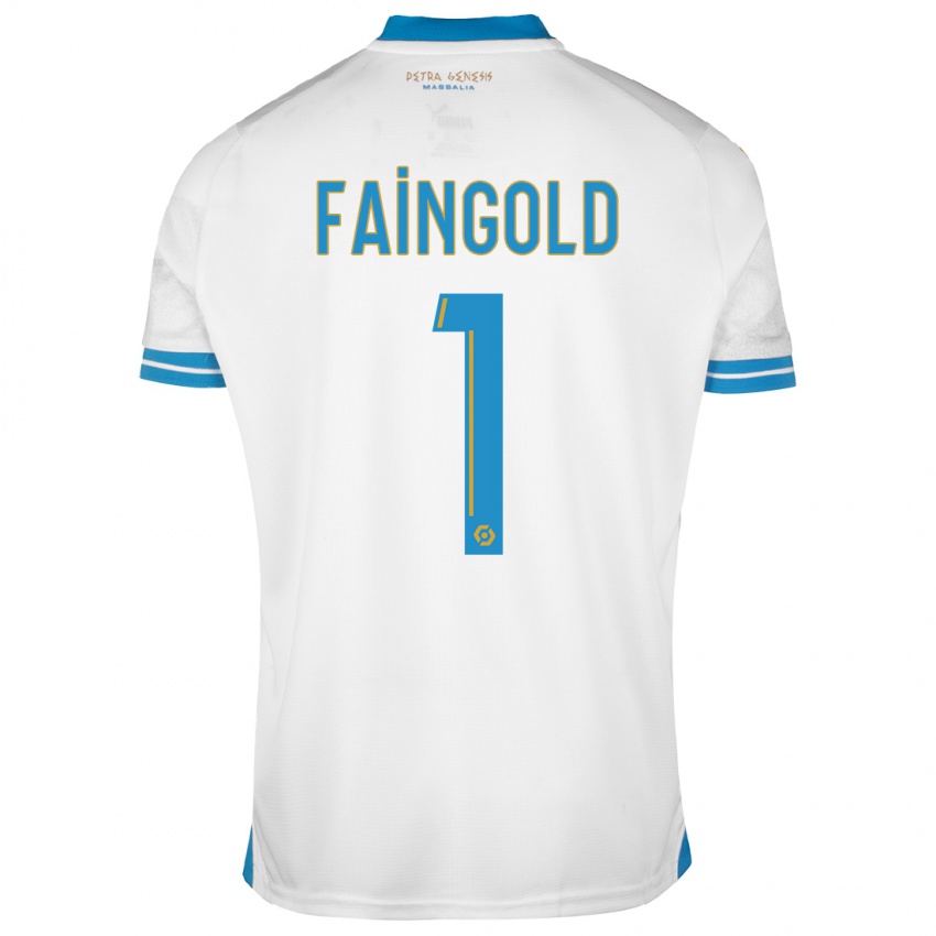 Kinder Abbie Faingold #1 Weiß Heimtrikot Trikot 2023/24 T-Shirt Schweiz