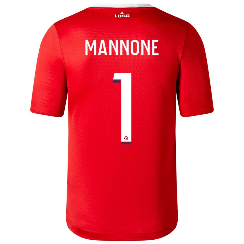Enfant Maillot Vito Mannone #1 Rouge Tenues Domicile 2023/24 T-Shirt Suisse