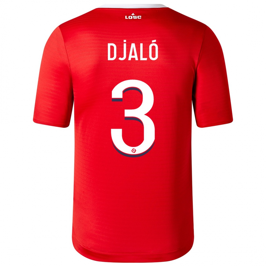 Enfant Maillot Tiago Djaló #3 Rouge Tenues Domicile 2023/24 T-Shirt Suisse