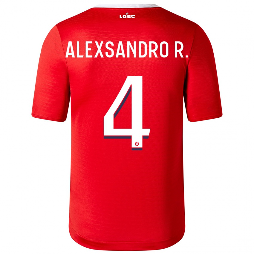 Enfant Maillot Alexsandro #4 Rouge Tenues Domicile 2023/24 T-Shirt Suisse