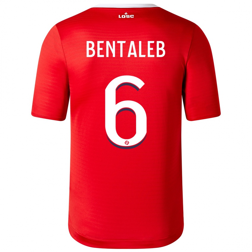 Enfant Maillot Nabil Bentaleb #6 Rouge Tenues Domicile 2023/24 T-Shirt Suisse