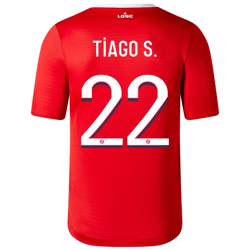 Enfant Maillot Tiago Santos #22 Rouge Tenues Domicile 2023/24 T-Shirt Suisse