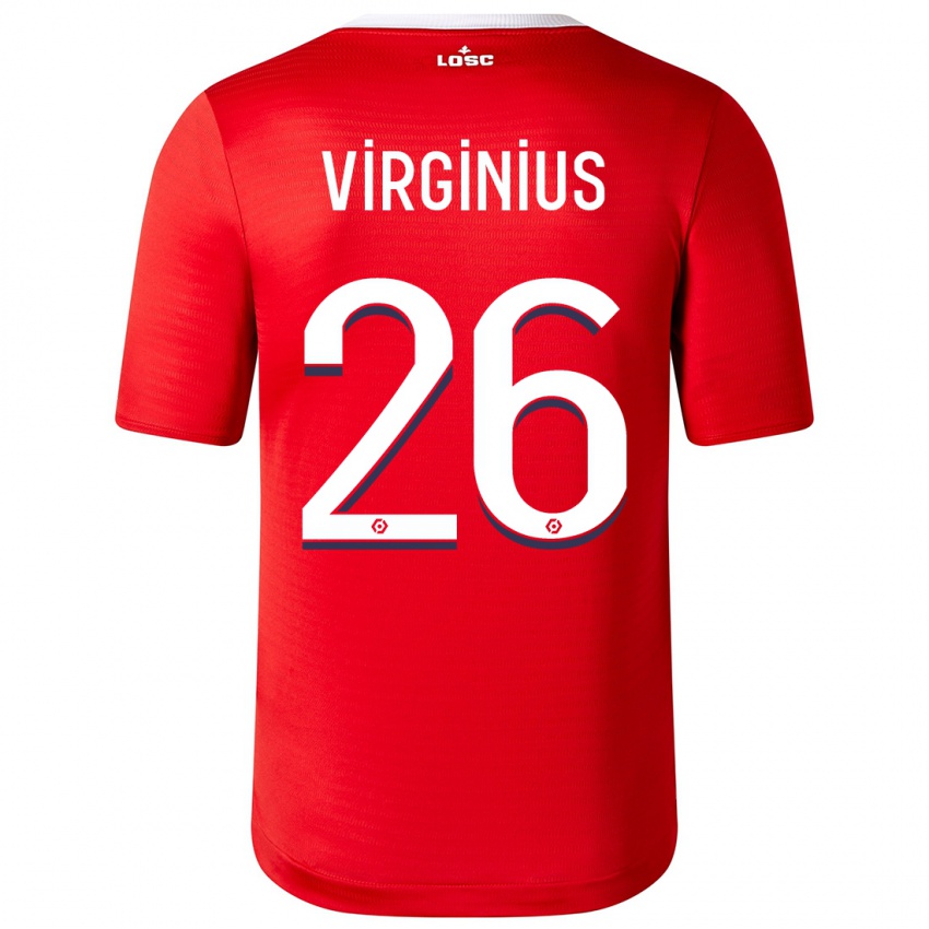 Enfant Maillot Alan Virginius #26 Rouge Tenues Domicile 2023/24 T-Shirt Suisse