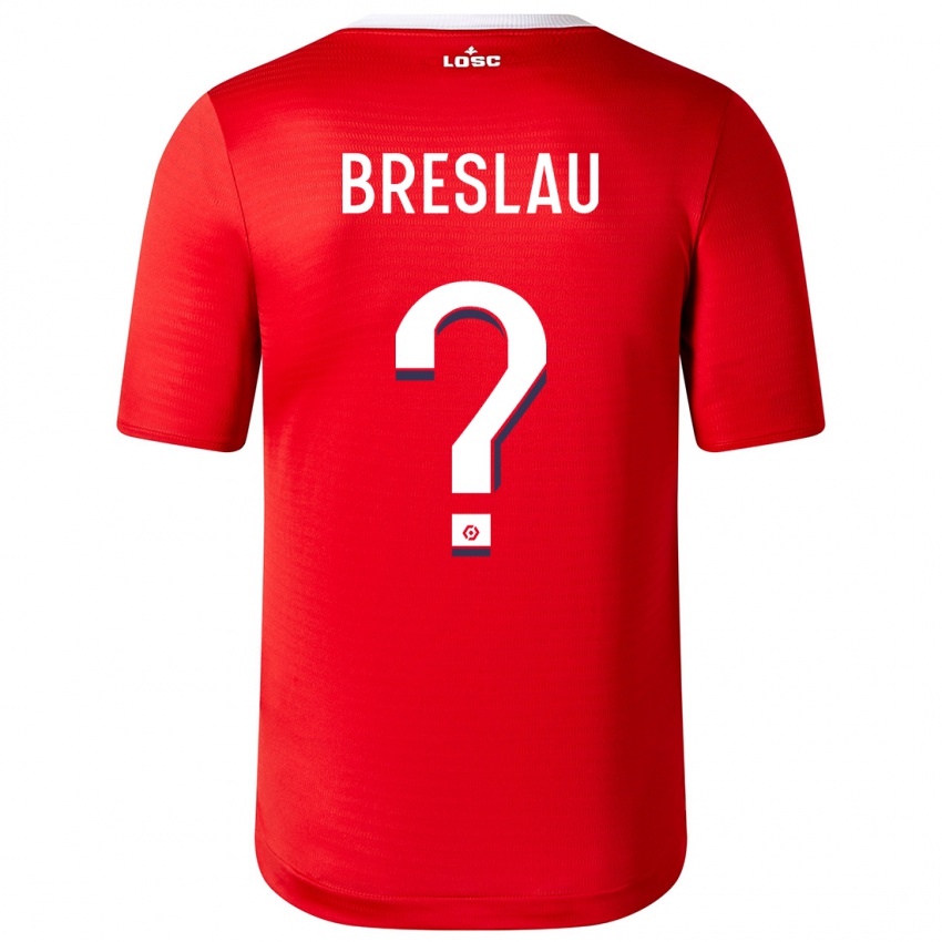 Enfant Maillot Jessy Breslau #0 Rouge Tenues Domicile 2023/24 T-Shirt Suisse