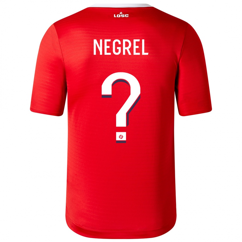 Enfant Maillot Tom Negrel #0 Rouge Tenues Domicile 2023/24 T-Shirt Suisse