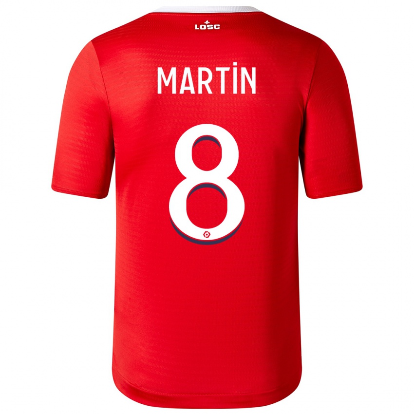 Enfant Maillot Jonas Martin #8 Rouge Tenues Domicile 2023/24 T-Shirt Suisse