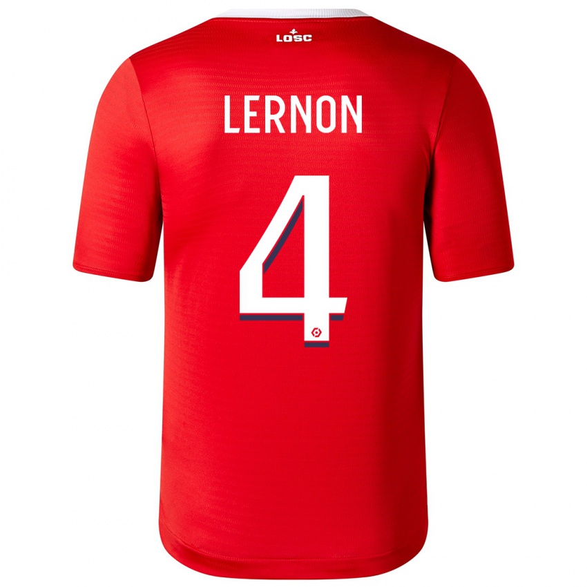 Enfant Maillot Jessica Lernon #4 Rouge Tenues Domicile 2023/24 T-Shirt Suisse