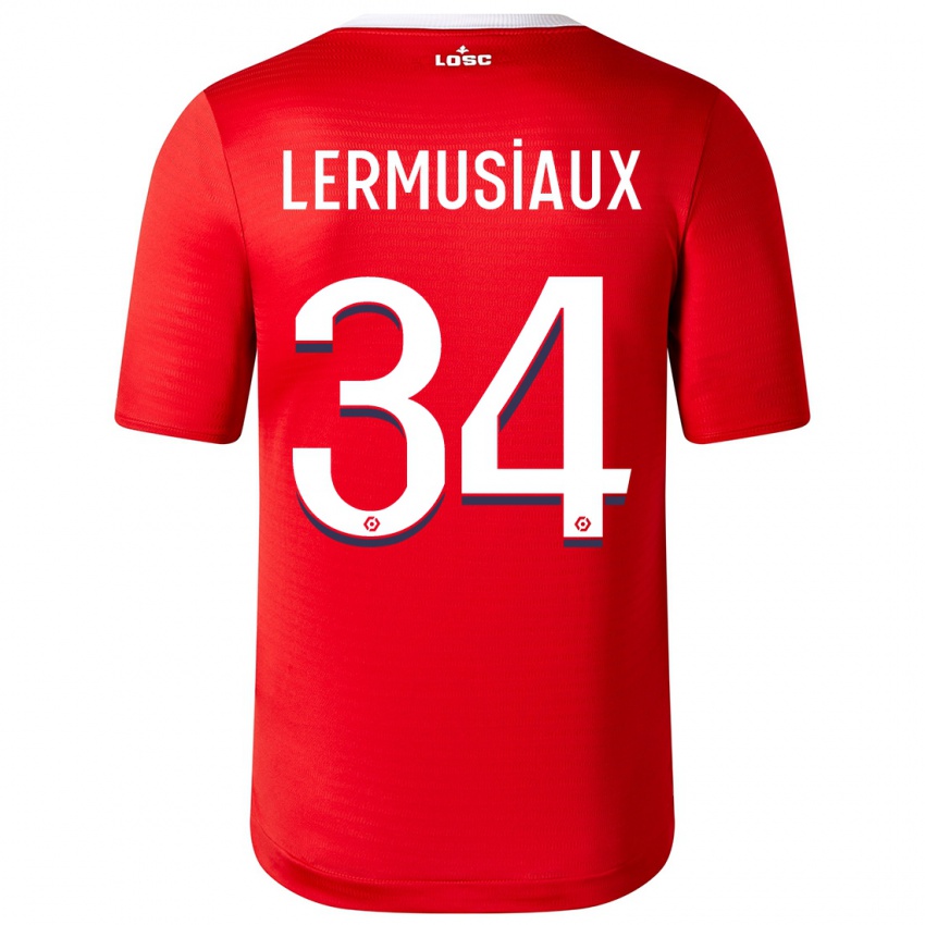 Enfant Maillot Chrystal Lermusiaux #34 Rouge Tenues Domicile 2023/24 T-Shirt Suisse