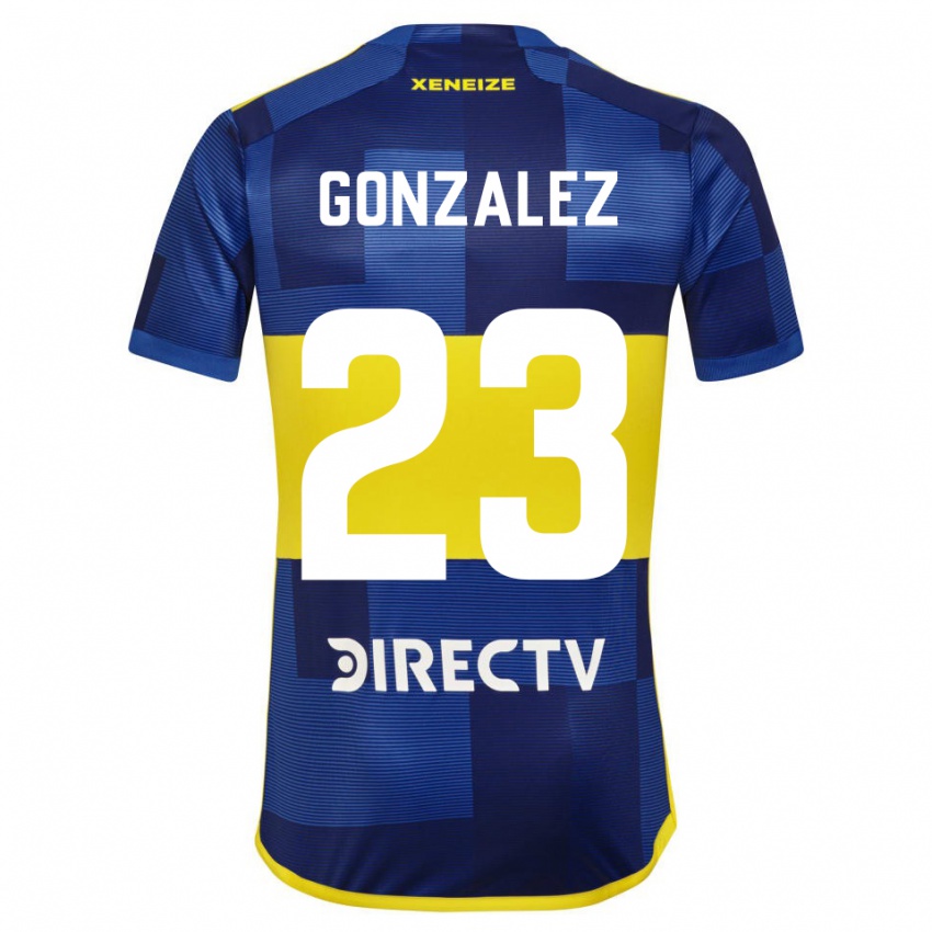 Enfant Maillot Diego Gonzalez #23 Bleu Foncé Jaune Tenues Domicile 2023/24 T-Shirt Suisse