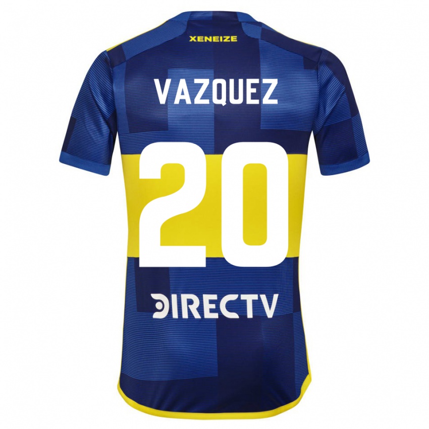 Enfant Maillot Constanza Vazquez #20 Bleu Foncé Jaune Tenues Domicile 2023/24 T-Shirt Suisse