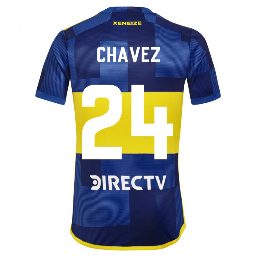 Enfant Maillot Gabriela Chavez #24 Bleu Foncé Jaune Tenues Domicile 2023/24 T-Shirt Suisse