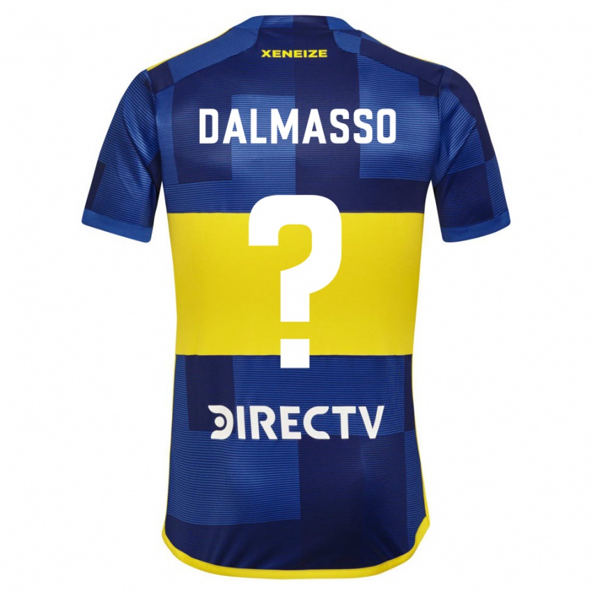 Enfant Maillot Santiago Dalmasso #0 Bleu Foncé Jaune Tenues Domicile 2023/24 T-Shirt Suisse