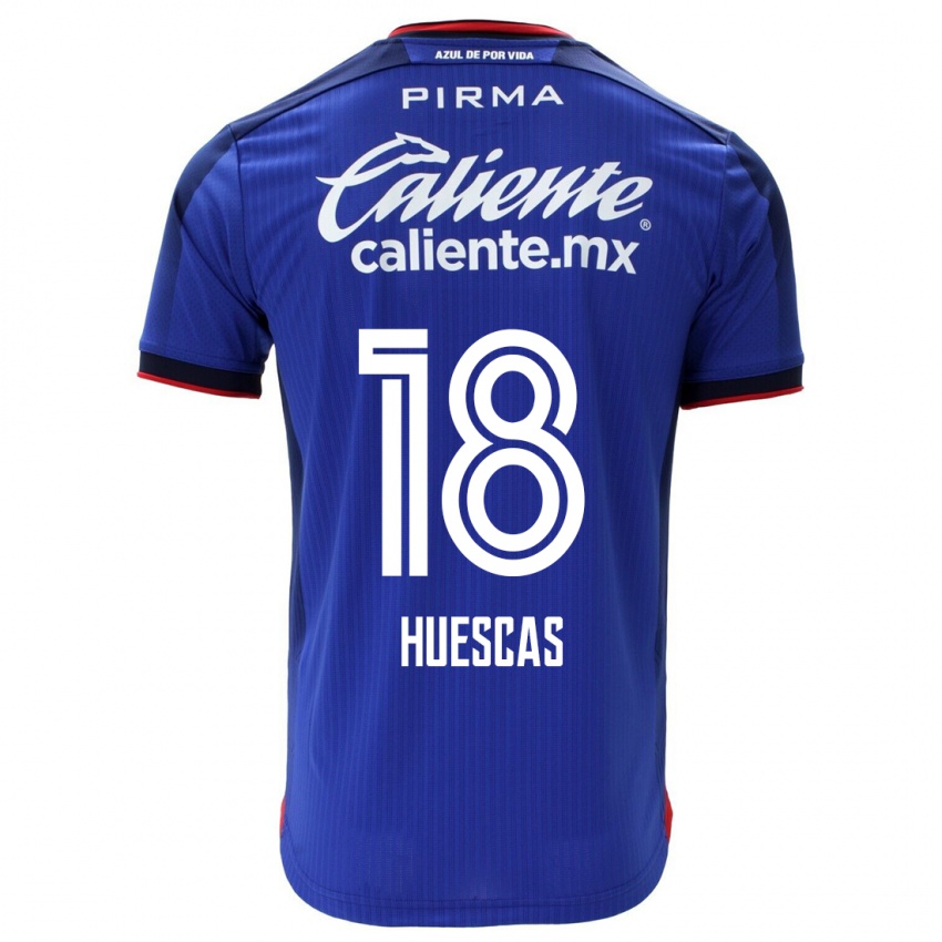 Enfant Maillot Rodrigo Huescas #18 Bleu Tenues Domicile 2023/24 T-Shirt Suisse