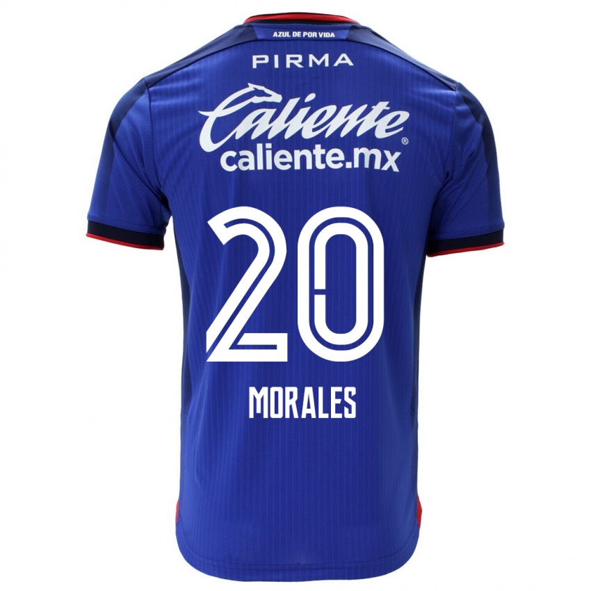 Enfant Maillot Iván Morales #20 Bleu Tenues Domicile 2023/24 T-Shirt Suisse