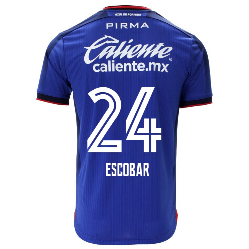 Enfant Maillot Juan Escobar #24 Bleu Tenues Domicile 2023/24 T-Shirt Suisse