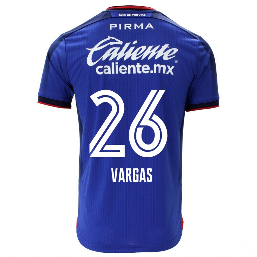 Enfant Maillot Carlos Vargas #26 Bleu Tenues Domicile 2023/24 T-Shirt Suisse