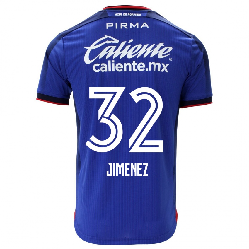 Enfant Maillot Cristian Jimenez #32 Bleu Tenues Domicile 2023/24 T-Shirt Suisse