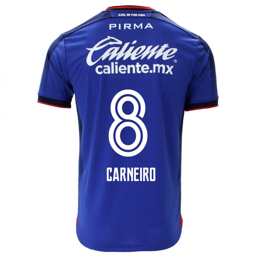 Enfant Maillot Gonzalo Carneiro #8 Bleu Tenues Domicile 2023/24 T-Shirt Suisse