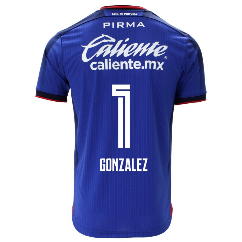 Enfant Maillot Itzayana Gonzalez #1 Bleu Tenues Domicile 2023/24 T-Shirt Suisse