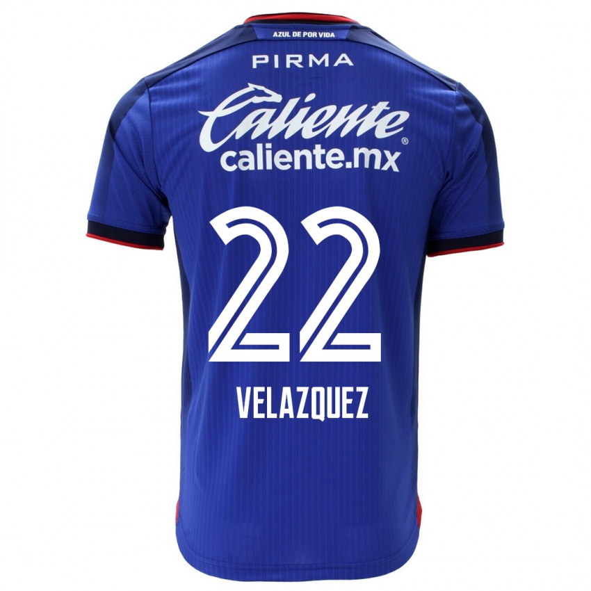 Enfant Maillot Hireri Velazquez #22 Bleu Tenues Domicile 2023/24 T-Shirt Suisse