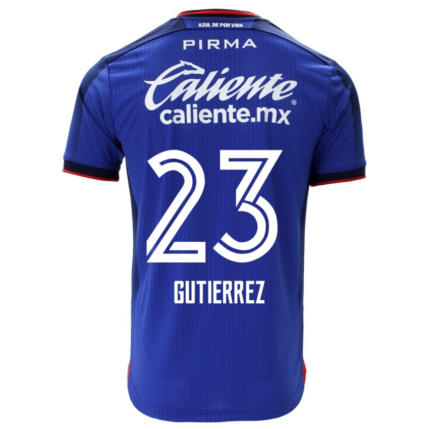 Enfant Maillot Ivonne Gutierrez #23 Bleu Tenues Domicile 2023/24 T-Shirt Suisse