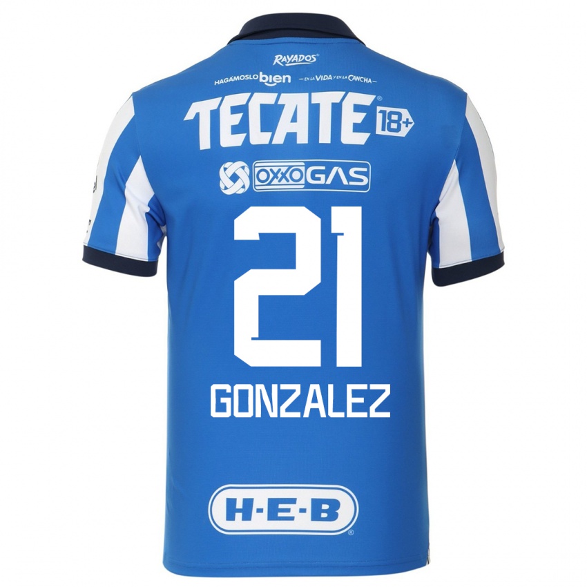 Enfant Maillot Arturo González #21 Bleu Blanc Tenues Domicile 2023/24 T-Shirt Suisse