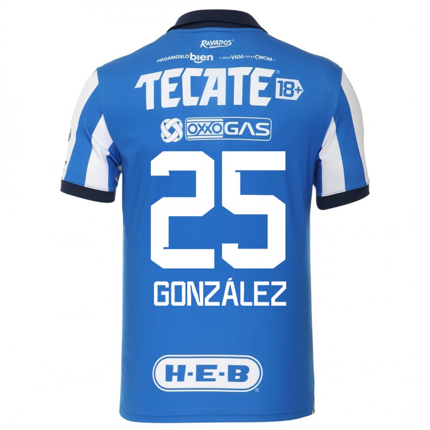 Enfant Maillot Jonathan González #25 Bleu Blanc Tenues Domicile 2023/24 T-Shirt Suisse