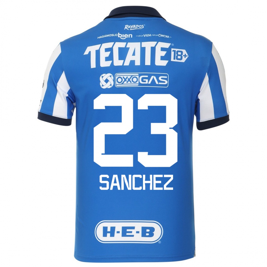 Enfant Maillot Gustavo Sanchez #23 Bleu Blanc Tenues Domicile 2023/24 T-Shirt Suisse
