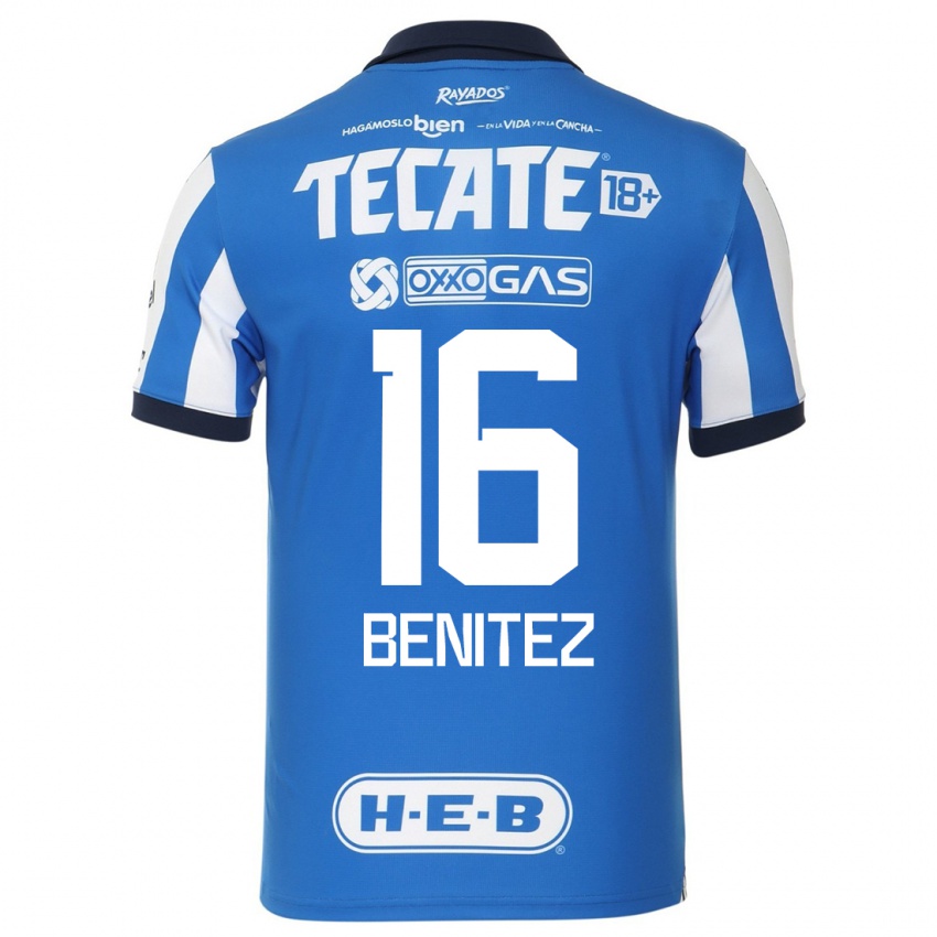 Enfant Maillot Xanic Benitez #16 Bleu Blanc Tenues Domicile 2023/24 T-Shirt Suisse
