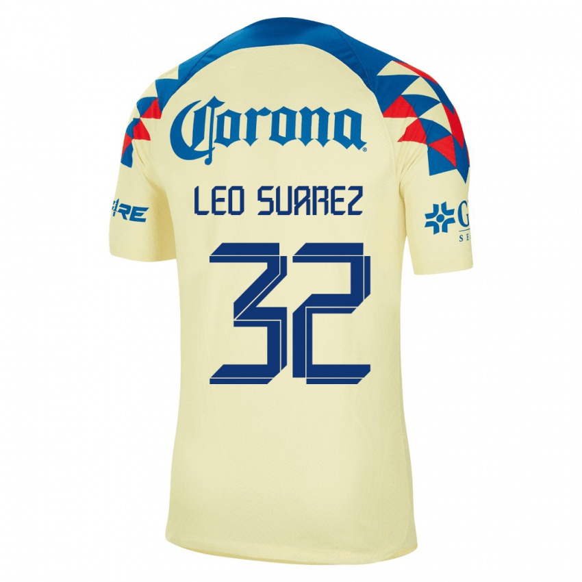 Enfant Maillot Leo Suarez #32 Jaune Tenues Domicile 2023/24 T-Shirt Suisse