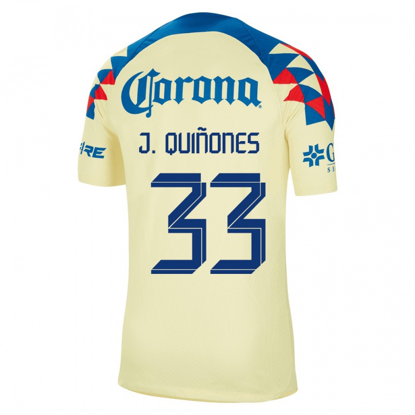 Enfant Maillot Julián Quiñones #33 Jaune Tenues Domicile 2023/24 T-Shirt Suisse