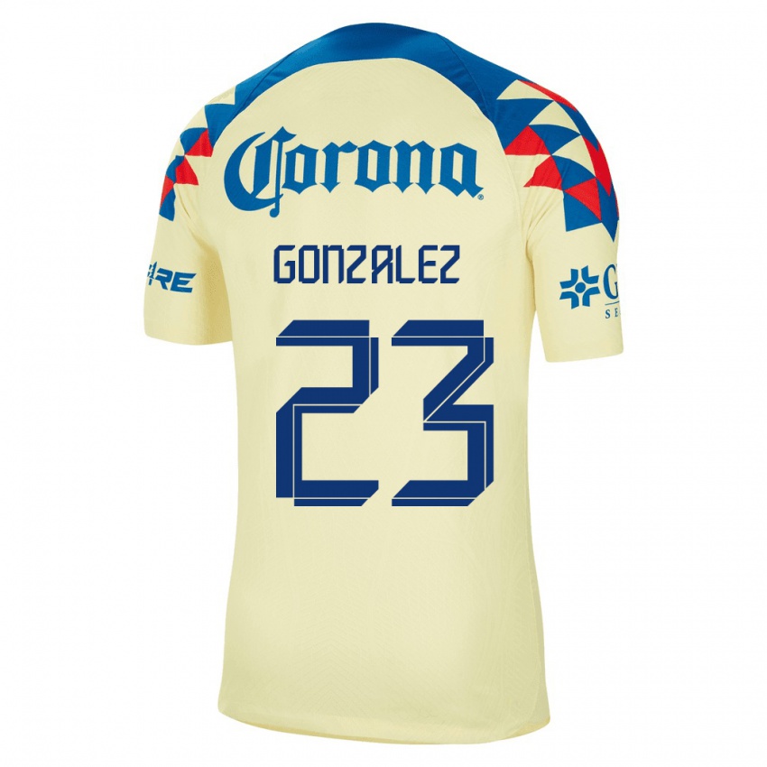 Enfant Maillot Itzel Gonzalez #23 Jaune Tenues Domicile 2023/24 T-Shirt Suisse