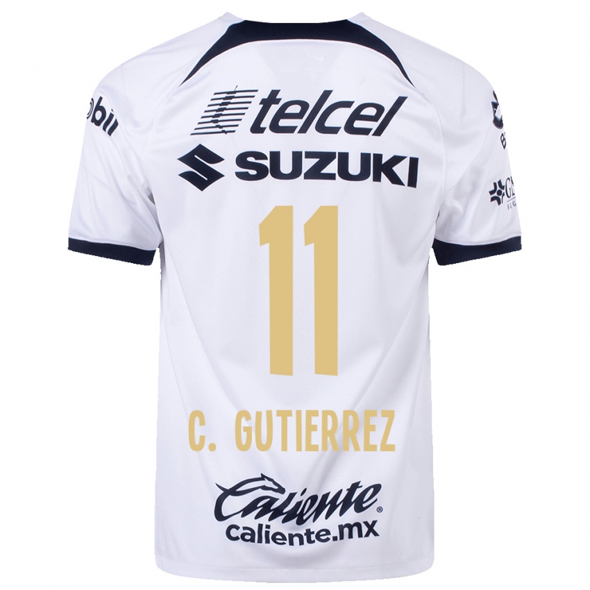 Enfant Maillot Carlos Gutiérrez #11 Blanc Tenues Domicile 2023/24 T-Shirt Suisse