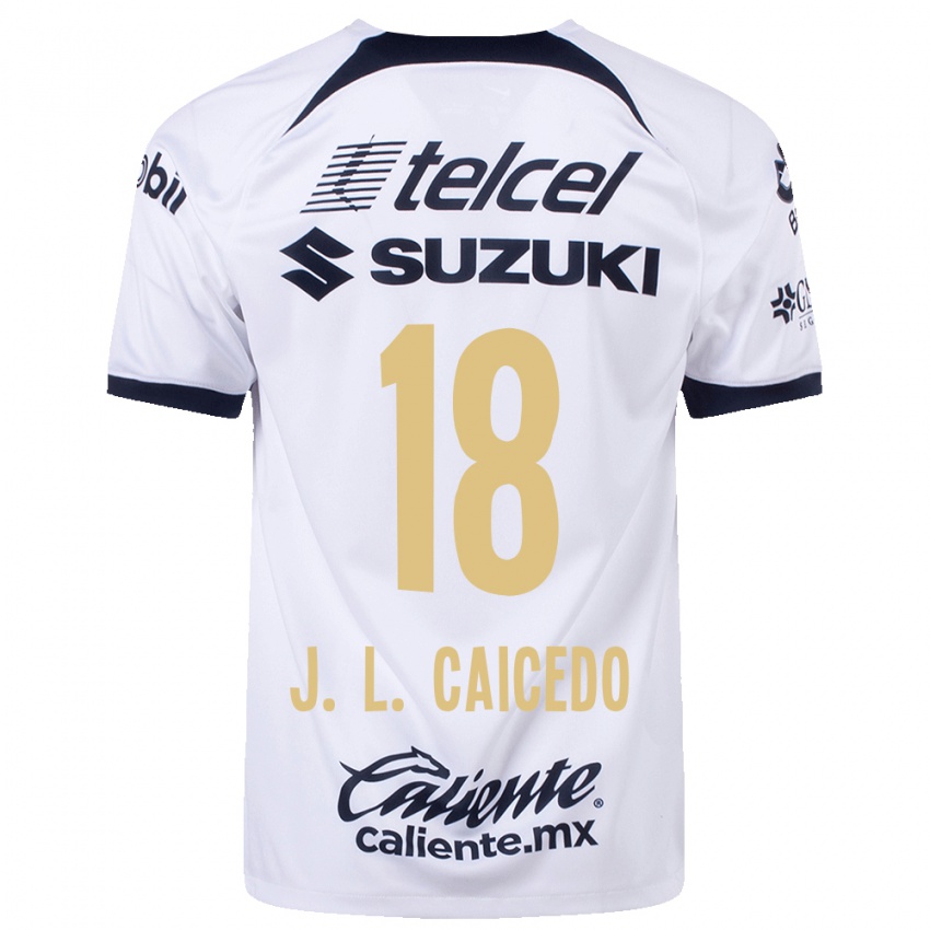 Enfant Maillot José Caicedo #18 Blanc Tenues Domicile 2023/24 T-Shirt Suisse